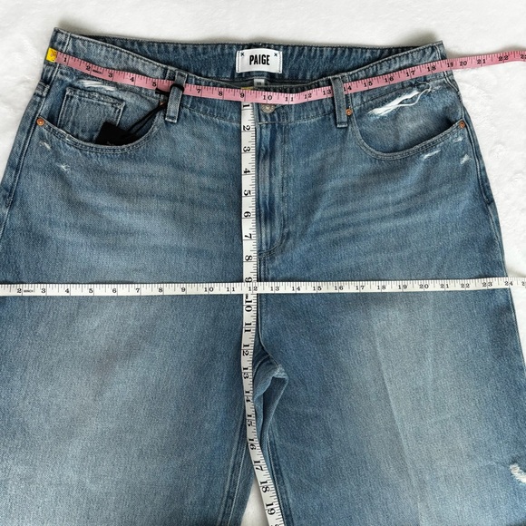 PAIGE VINTAGE Zoey Rumors with Rock Hem Ankle Wide Leg Jeans--NWT--33 - Picture 14 of 15